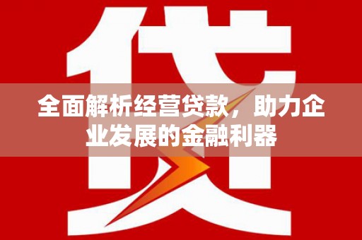 祁门全面解析经营贷款，助力企业发展的金融利器