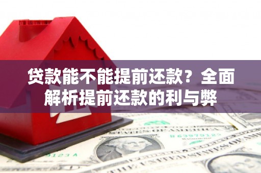 祁门贷款能不能提前还款？全面解析提前还款的利与弊