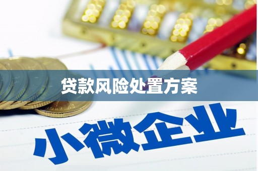 祁门贷款风险处置方案