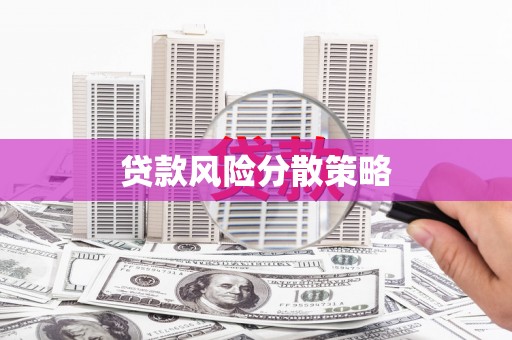 祁门贷款风险分散策略