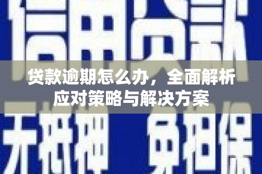 祁门贷款逾期怎么办，全面解析应对策略与解决方案